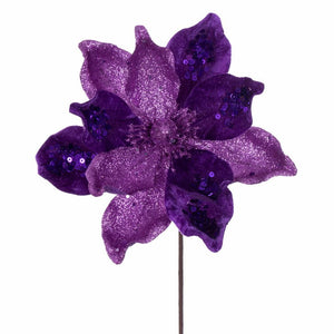 15" Purple Deluxe Magnolia Stem (6 Pack) 1