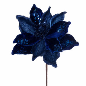 15" Midnight Blue Deluxe Magnolia Stem (6 Pack) 1
