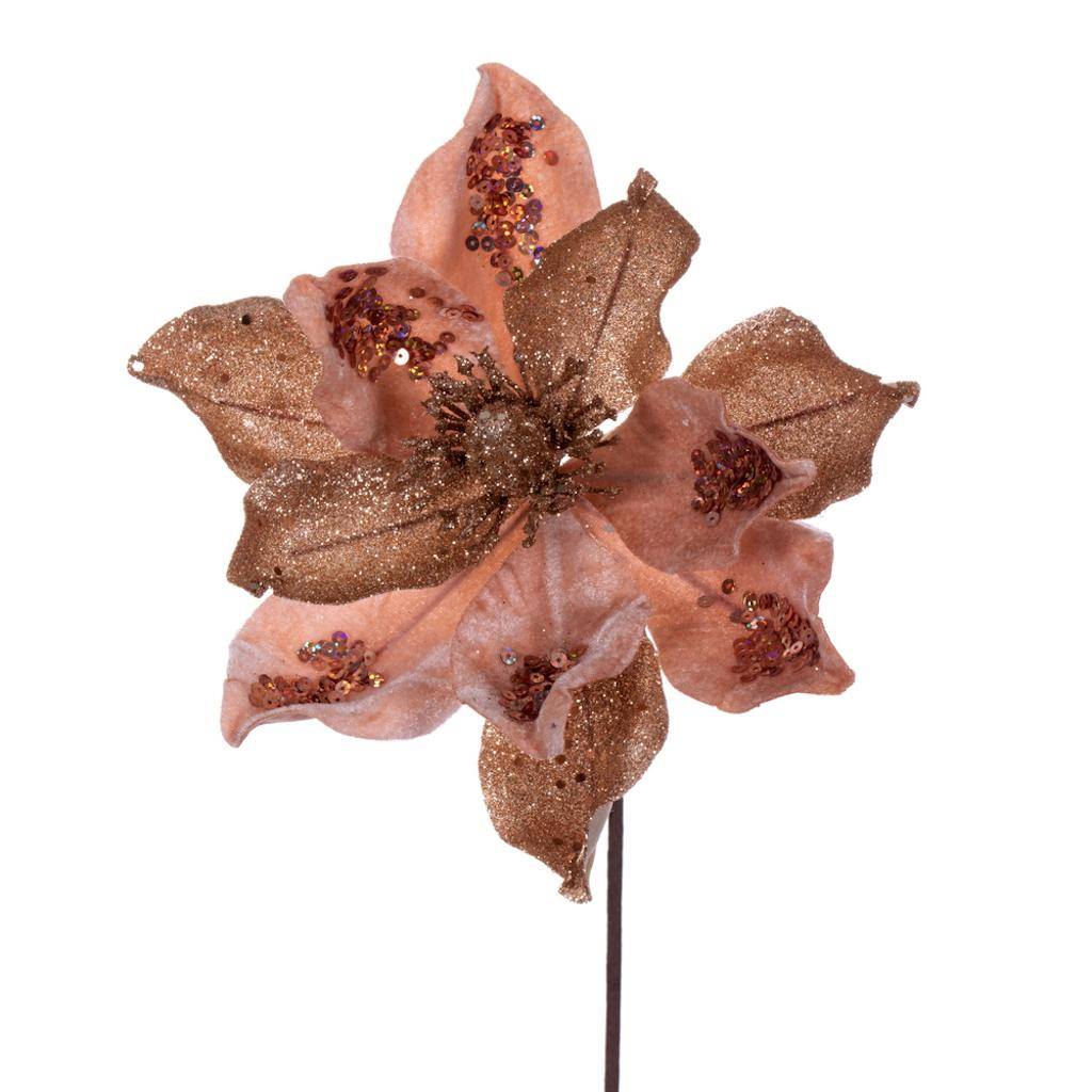 15" Rose Gold Deluxe Magnolia Stem (6 Pack) 1