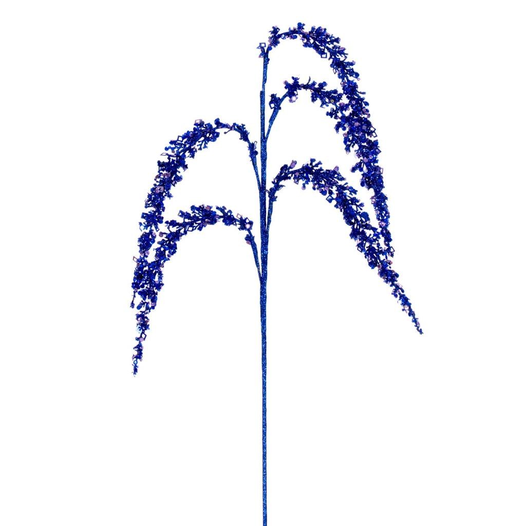 27" Blue Glitter Setaria Spray (3 pack) 1