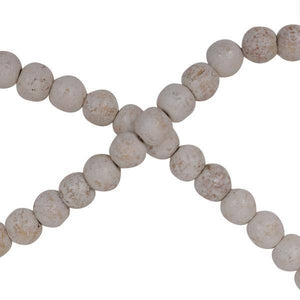 72" White Wooden Bead Garland (2 Pack) 2