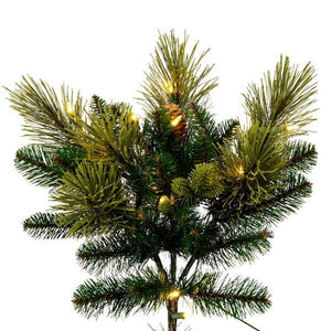 7.5' x 62" Artificial Emerald Mixed Fir 850 Warm White Dura-Lit LED Miniature Lights 2