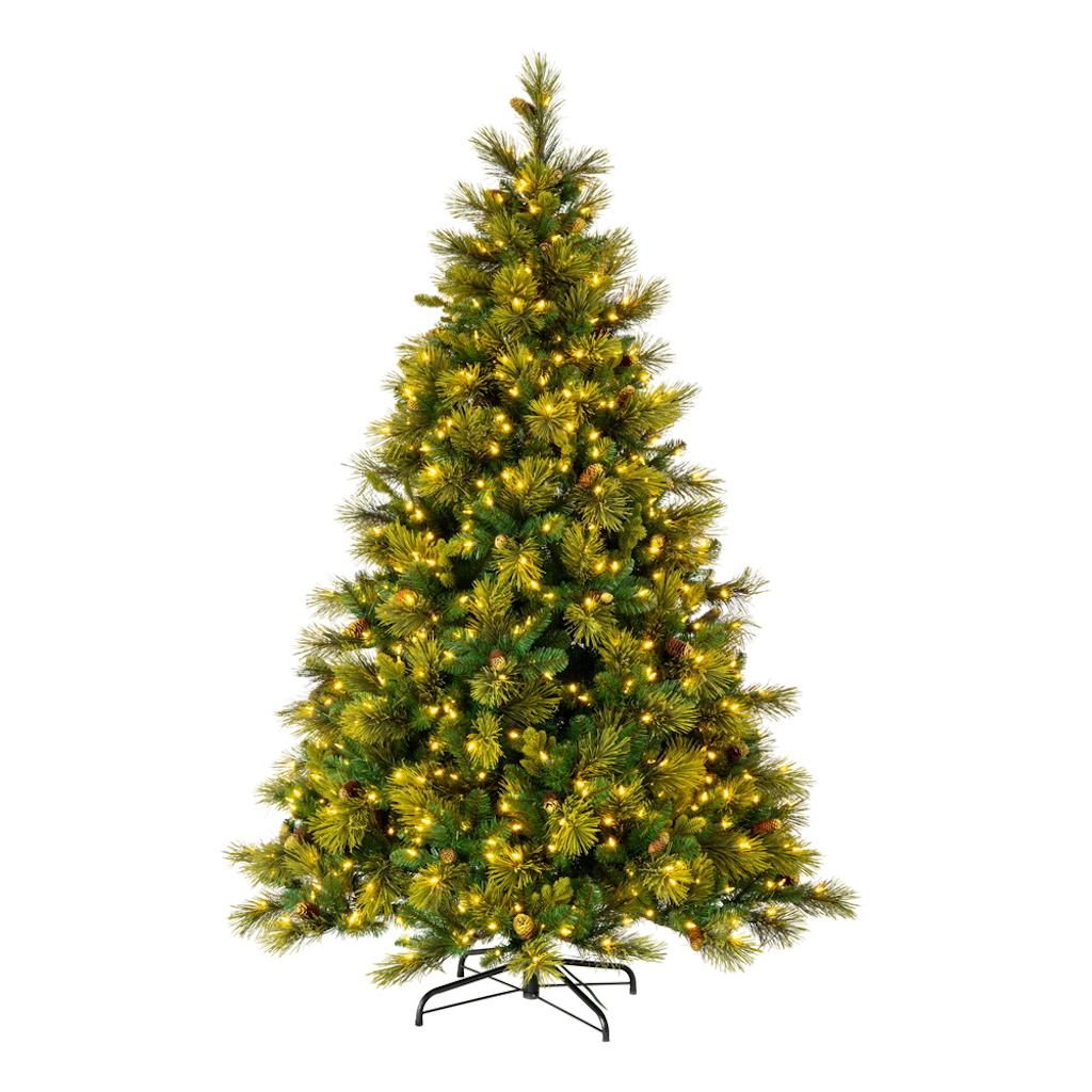 7.5' x 62" Artificial Emerald Mixed Fir 850 Warm White Dura-Lit LED Miniature Lights 1