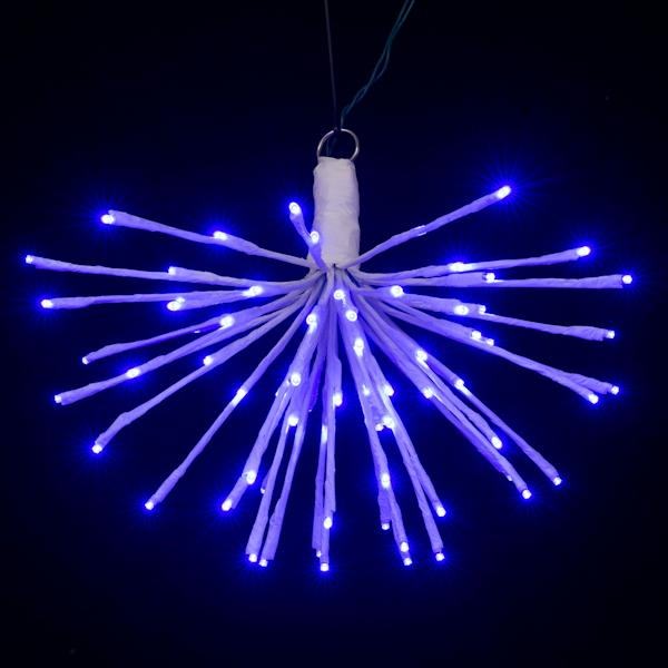 80 Light x 16" 24 volt White Wire Blue 5mm Lights Starburst LED 5