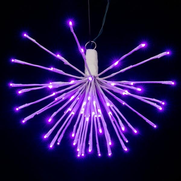 80 Light x 16" 24 volt White Wire Purple 5mm Lights Starburst LED 5