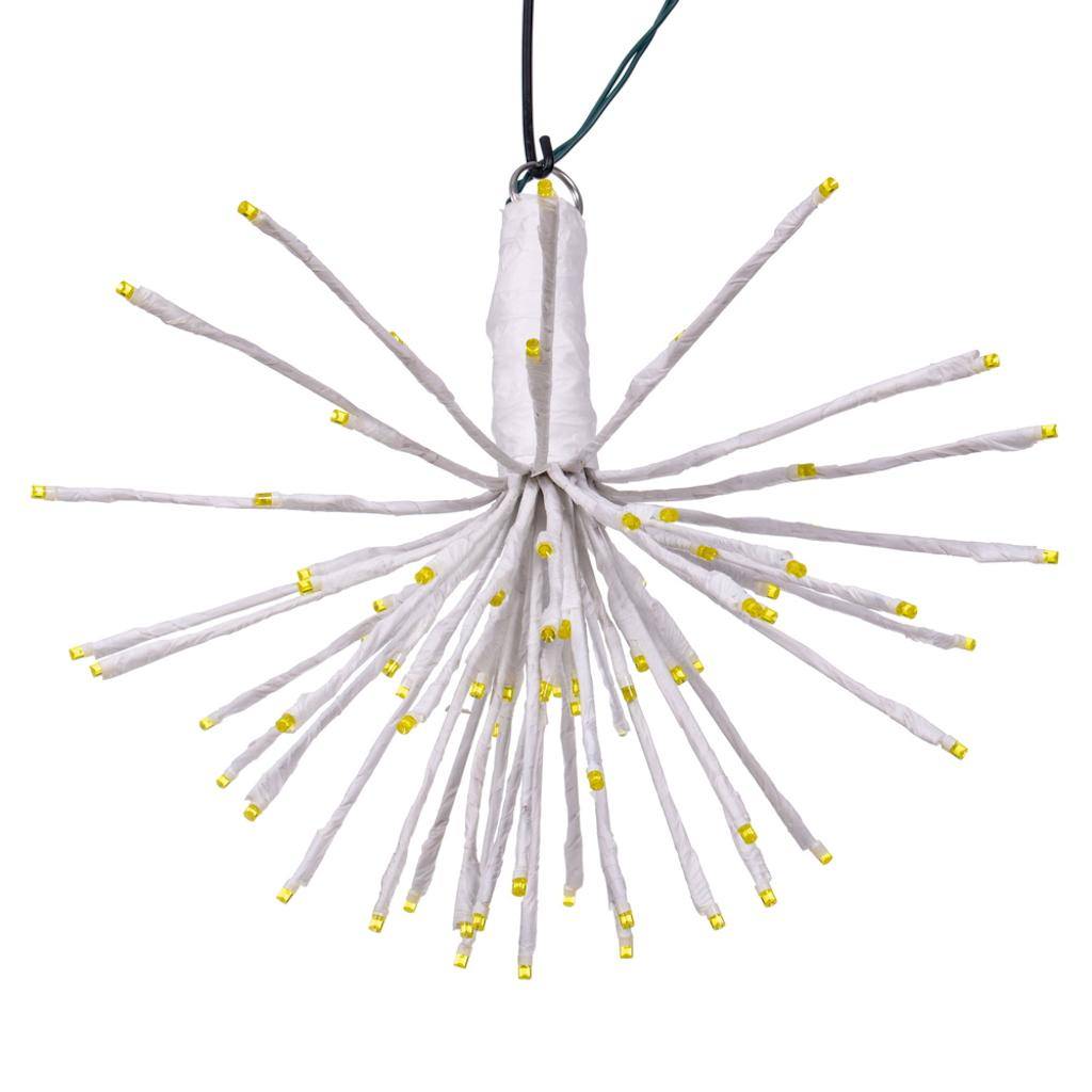 80 Light x 16" 24 volt White Wire Yellow 5mm Lights Starburst LED 1