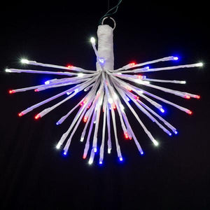 80 Light x 16" 24 volt White Wire Twinkle Red / White / Blue 5mm Lights Starburst LED 5