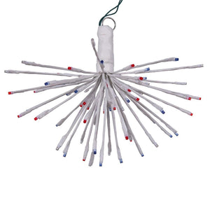 80 Light x 16" 24 volt White Wire Twinkle Red / White / Blue 5mm Lights Starburst LED 1