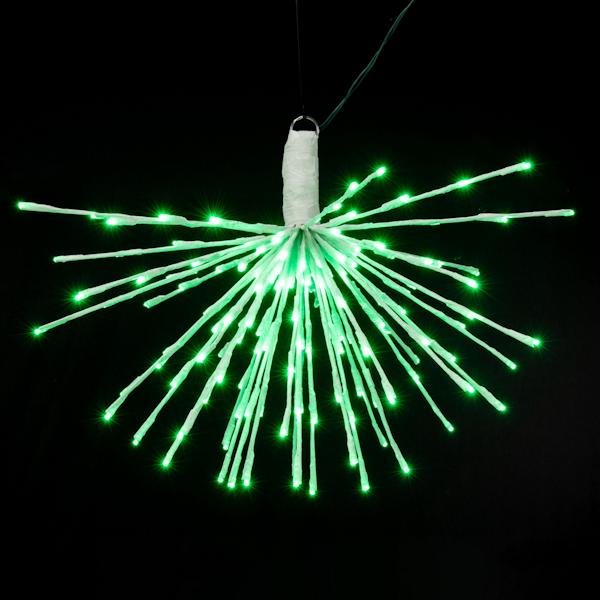 160 Light x 24" 24 volt White Wire Green 5mm Lights Starburst LED 5