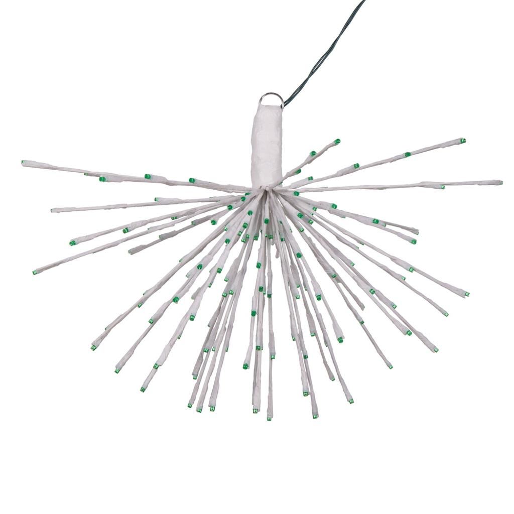 160 Light x 24" 24 volt White Wire Green 5mm Lights Starburst LED 1