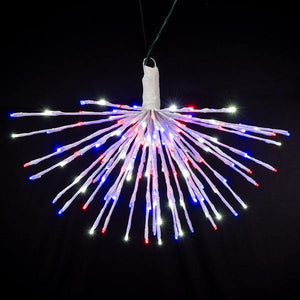 160 Light x 24" 24 volt White Wire Twinkle Red / White / Blue 5mm Lights Starburst LED 5