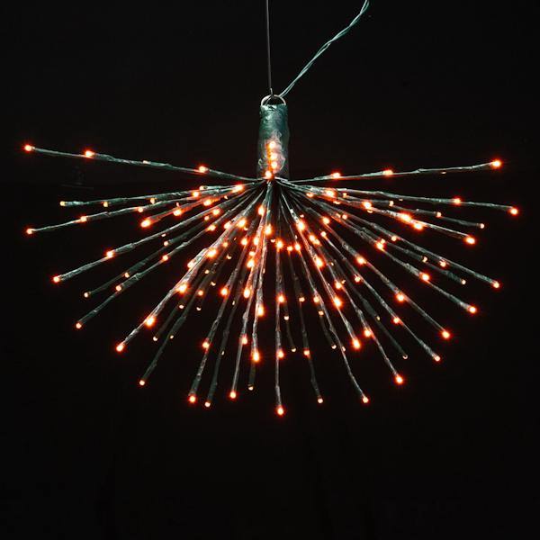 160 Light x 24" 24 volt Green Wire Orange 5mm Lights Starburst LED 5