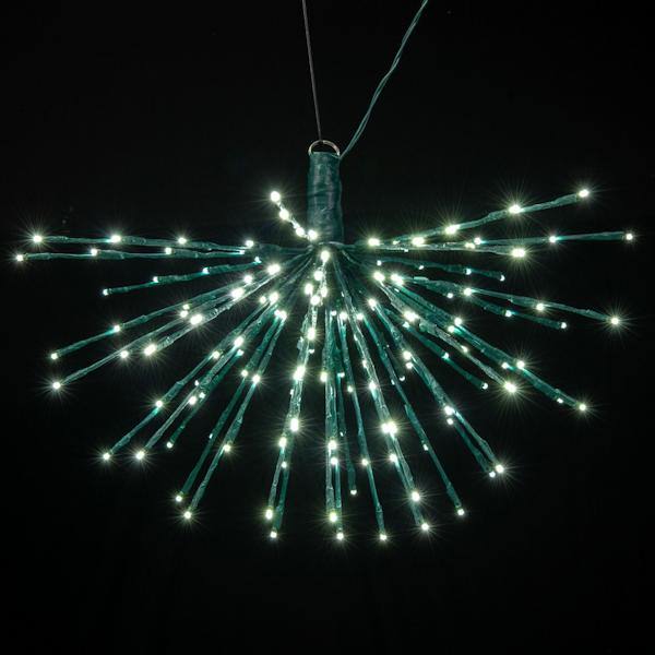 160 Light x 24" 24 volt Green Wire Pure White 5mm Lights Starburst LED 5