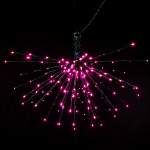 160 Light x 24" 24 volt Green Wire Pink 5mm Lights Starburst LED 5