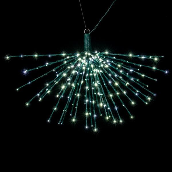 240 Light x 32" 24 volt Green Wire Pure White Twinkle 5mm Lights Starburst LED 5