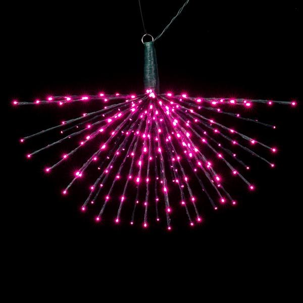 240 Light x 32" 24 volt Green Wire Pink 5mm Lights Starburst LED 5