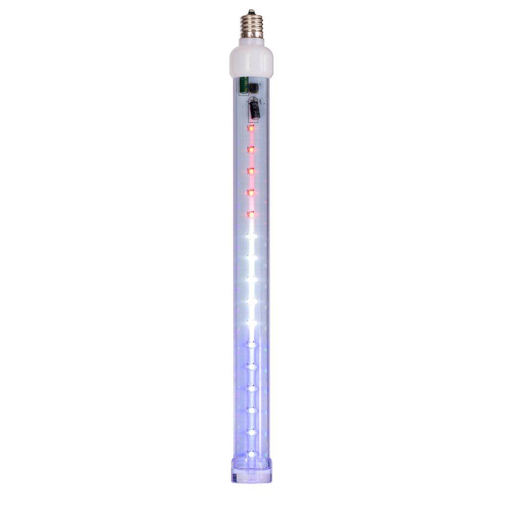 12" Red / White / Blue C9 Base Snow Fall LED Tube Lights (5 Pack) 1