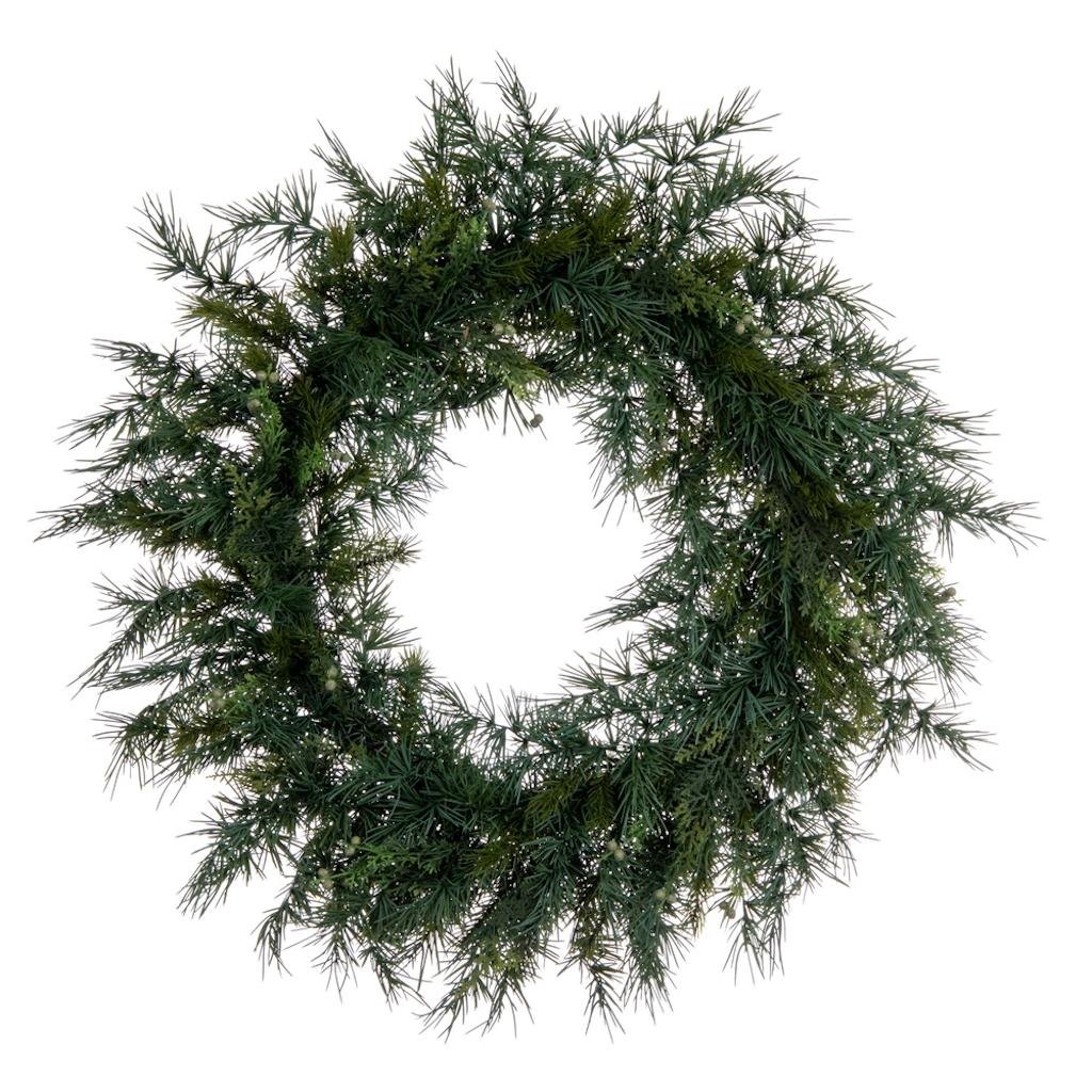 28" Mixed Fern Cedar Wreath 1