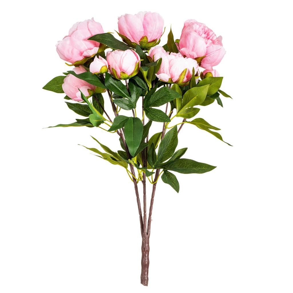 23" Artificial Brush Pink Peony Bush (6 Pack) 1