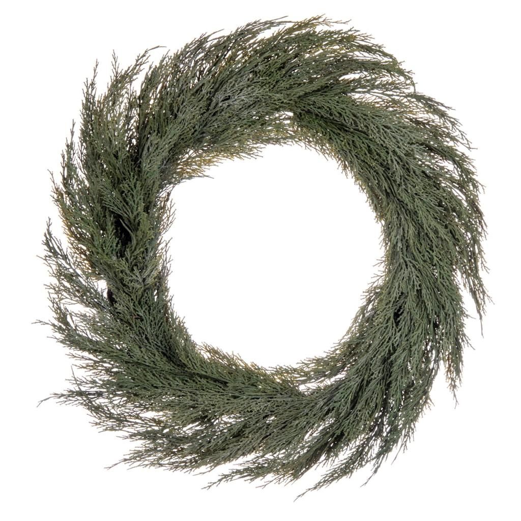 26" Green Cedar Cone Berry Garland 1