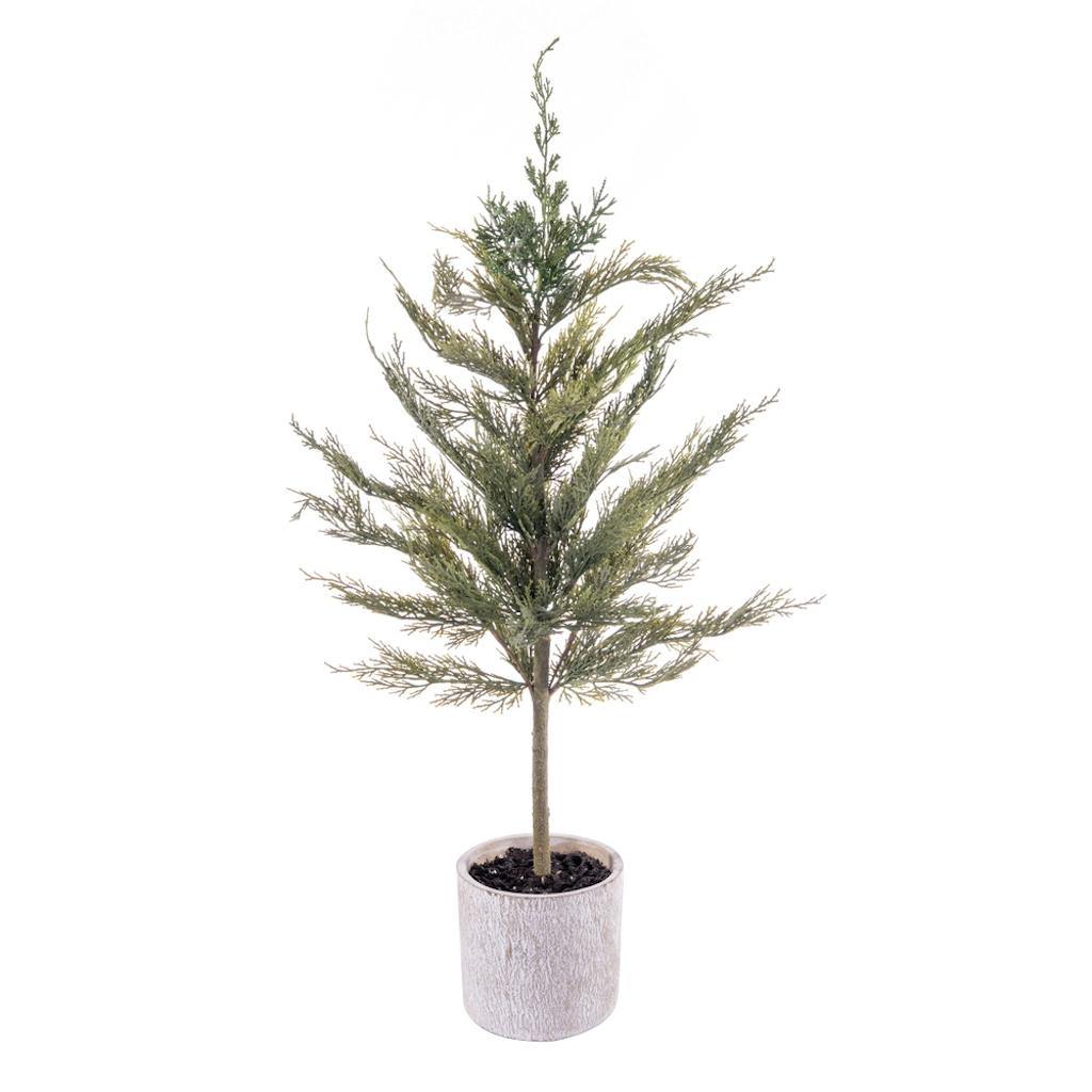 34" Artificial Green Cedar Sapling Potted 1