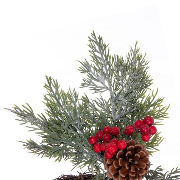 25" Green Cypress Cone Berry Garland 2