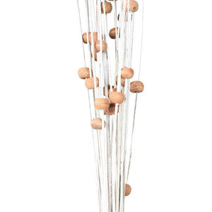 32" Ting Wood Cream Bead Foliage (24 Pack) 3