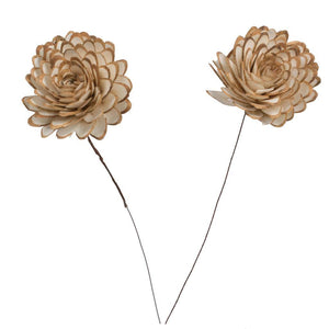 4" Almond Sola Flower 12" Stem (12 pack) 1