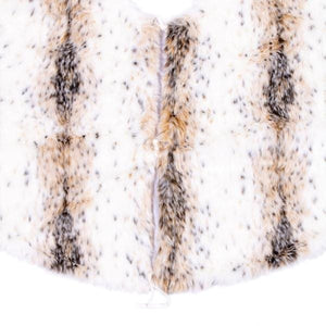 72" Snow Lynx Faux Fur Tree Skirt 2