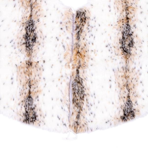 72" Snow Lynx Faux Fur Tree Skirt 2
