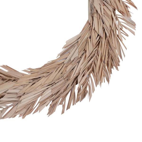 24" Bleached Canna Leaf Wreath 3