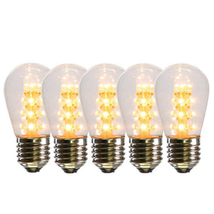 1 watt 130 volt S14 Medium Screw White Transparent LED (5 pack) 1