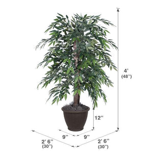 4' Artificial Green Smilax Bush 2