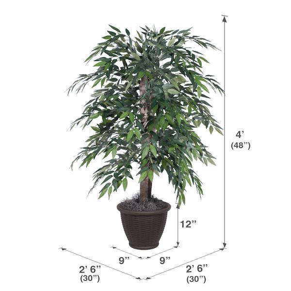 4' Artificial Green Smilax Bush 2