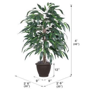 4' Artificial Mango Bush 2