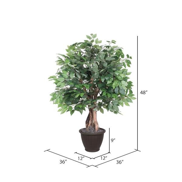 4' Artificial Extra Full Ficus Bush 2
