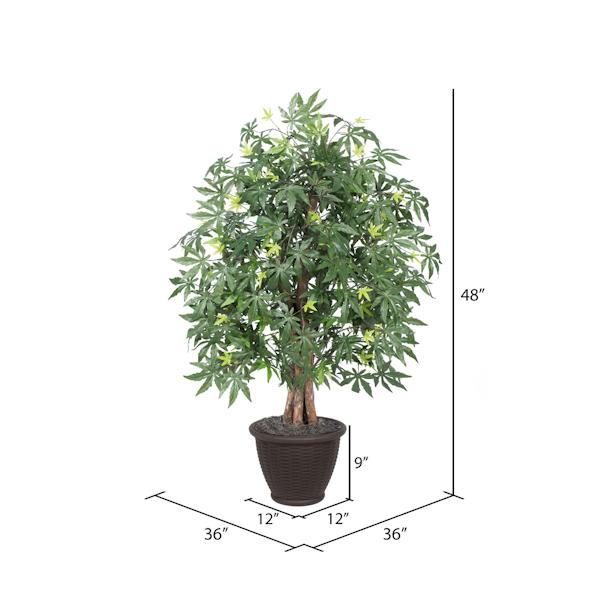 4' Artificial Extra Full Japanese Maple Bush 2
