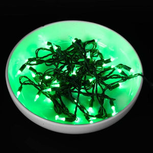 25' 50 Light Green Frosted Single Mold Italian LED Christmas light set 3