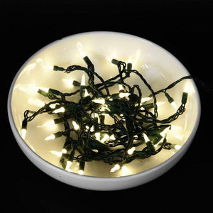 25' 50 Light Warm White Frosted LED Christmas Light Set 4