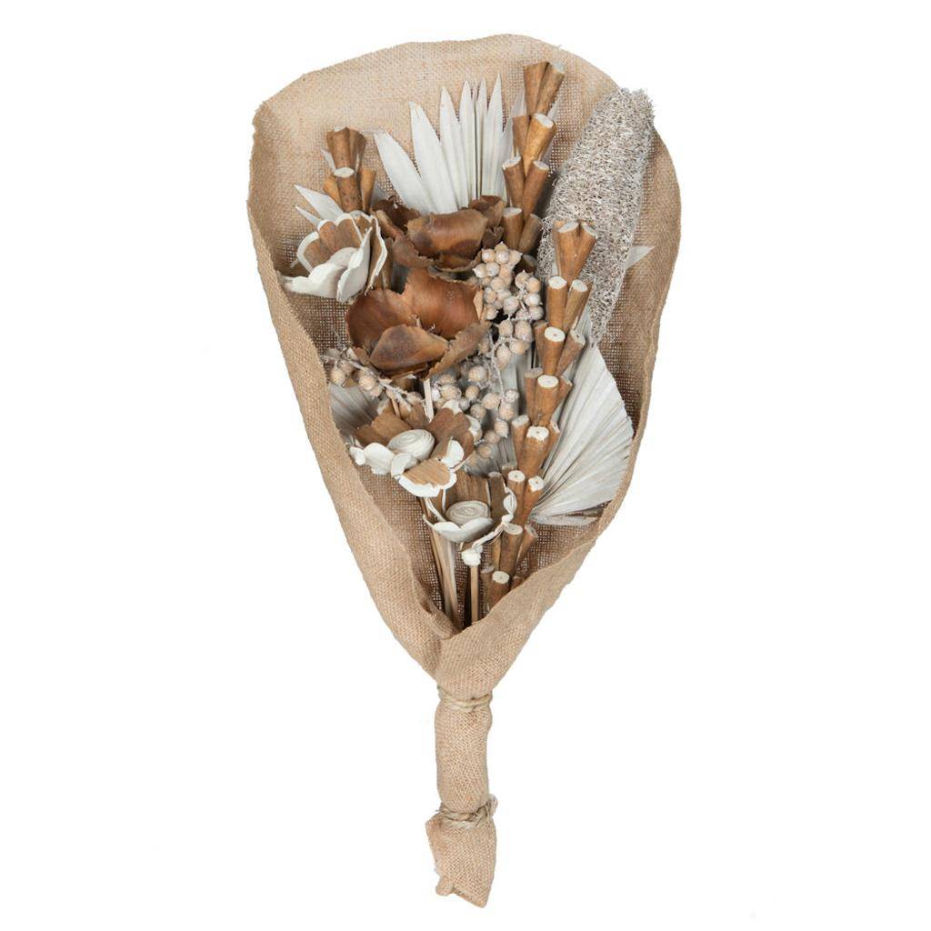 19" White Wash Palm Assorted Bouquet 1
