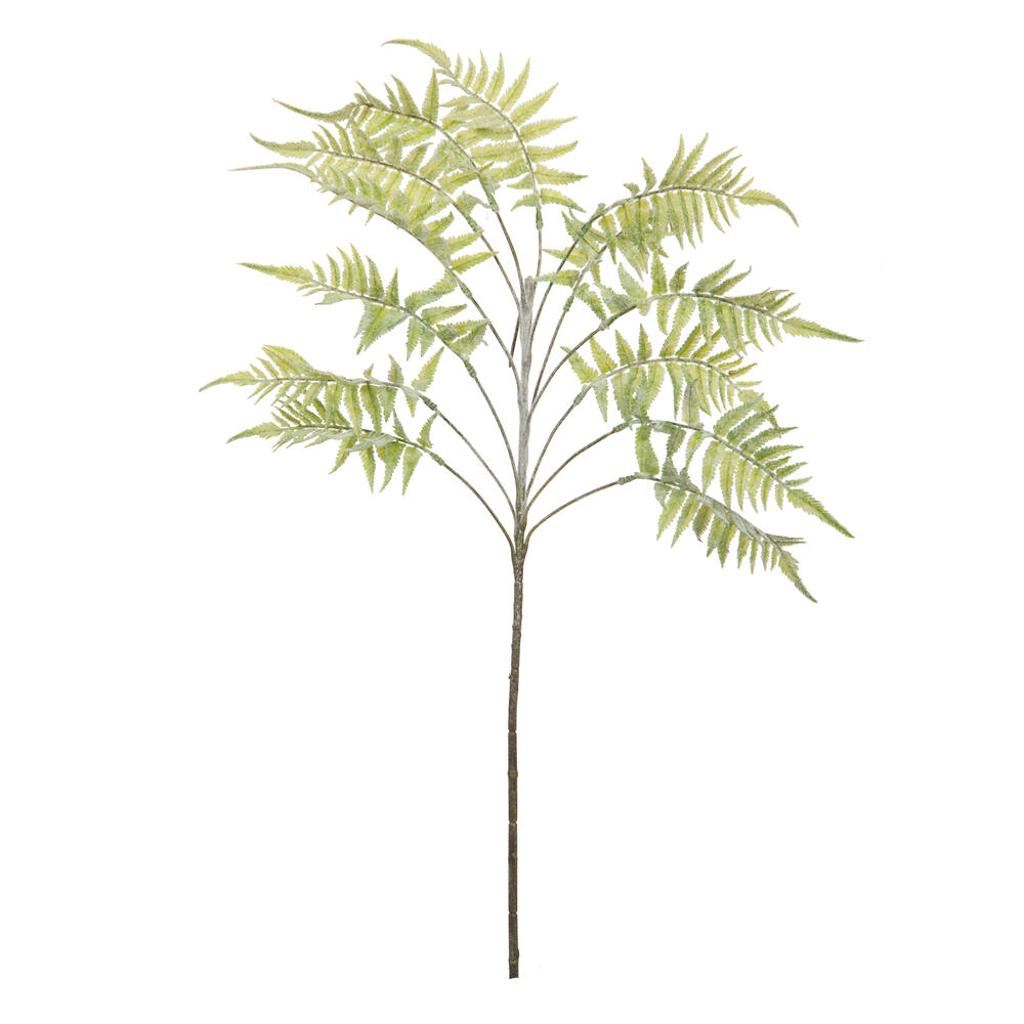 33.5" Artificial Light Green Jungle Fern Leaves Spray 1