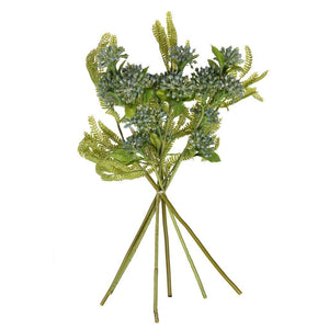 14" Artificial Cerulean Blue Wild Berry Green Fern Bundle (2 Pack) 1