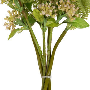 14" Artificial Mahogany Red Wild Berry Green Fern Bundle (2 Pack) 3