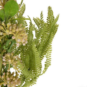 14" Artificial Mahogany Red Wild Berry Green Fern Bundle (2 Pack) 4