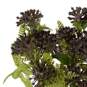 14" Artificial Blackberry Purple Wild Berry Green Fern Bundle (2 Pack) 2