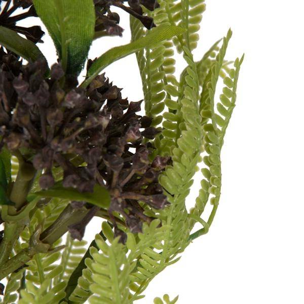 14" Artificial Blackberry Purple Wild Berry Green Fern Bundle (2 Pack) 4
