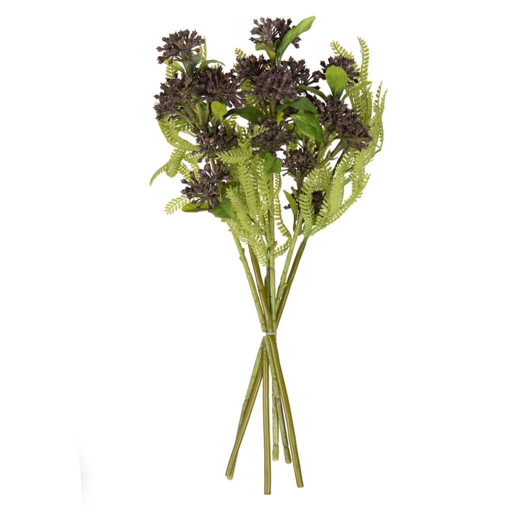 14" Artificial Blackberry Purple Wild Berry Green Fern Bundle (2 Pack) 1