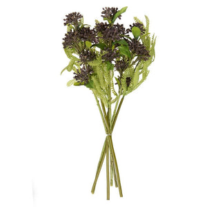 14" Artificial Blackberry Purple Wild Berry Green Fern Bundle (2 Pack) 1