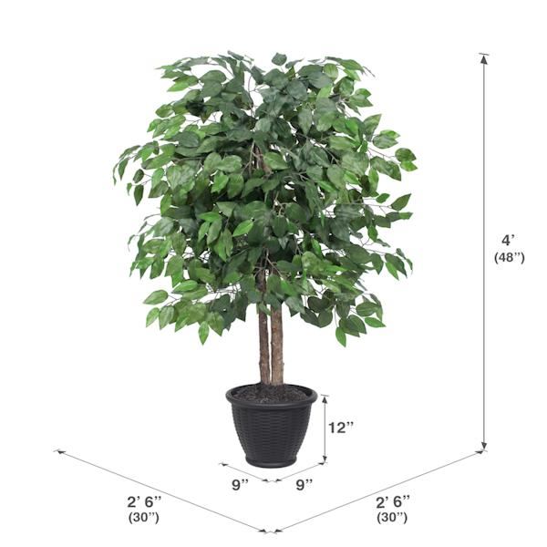 4' Artificial Ficus Bush 2