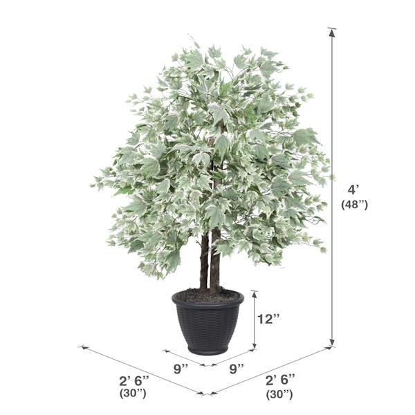 4' Artificial Silver Maple Bush 2